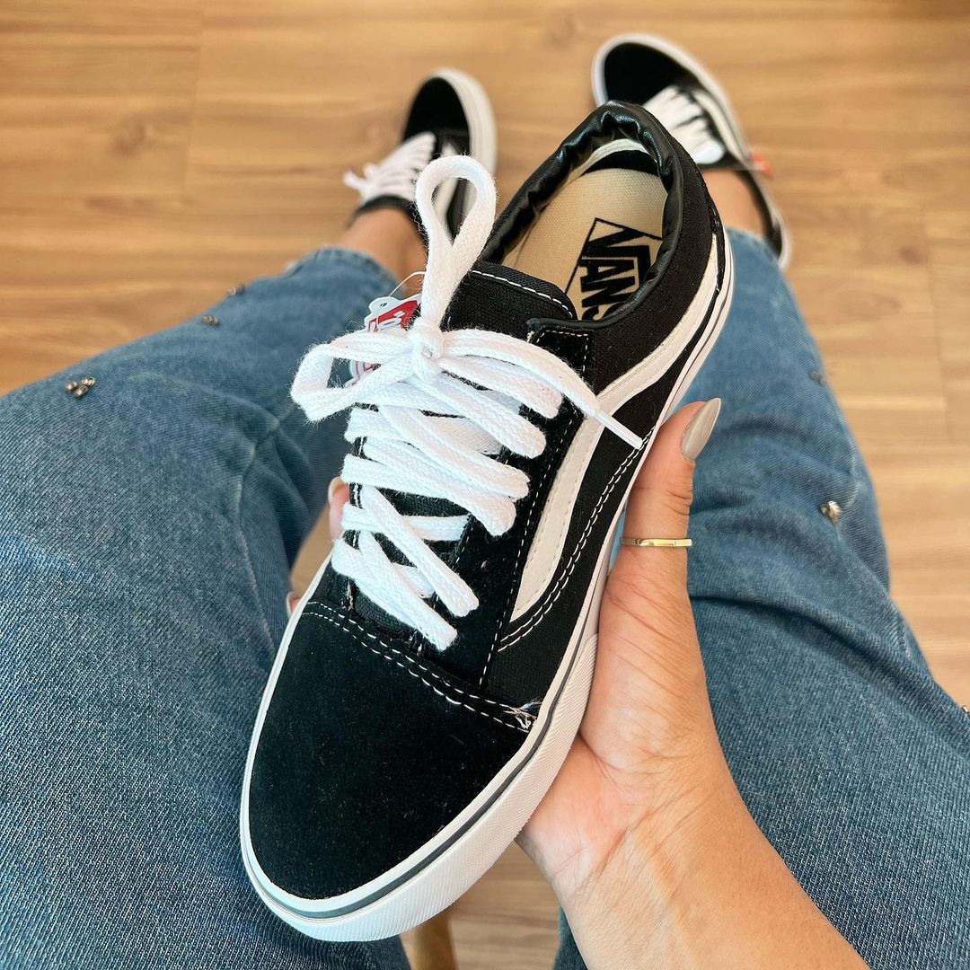 Tenis Vans Old Skool Preto e Branco Premium