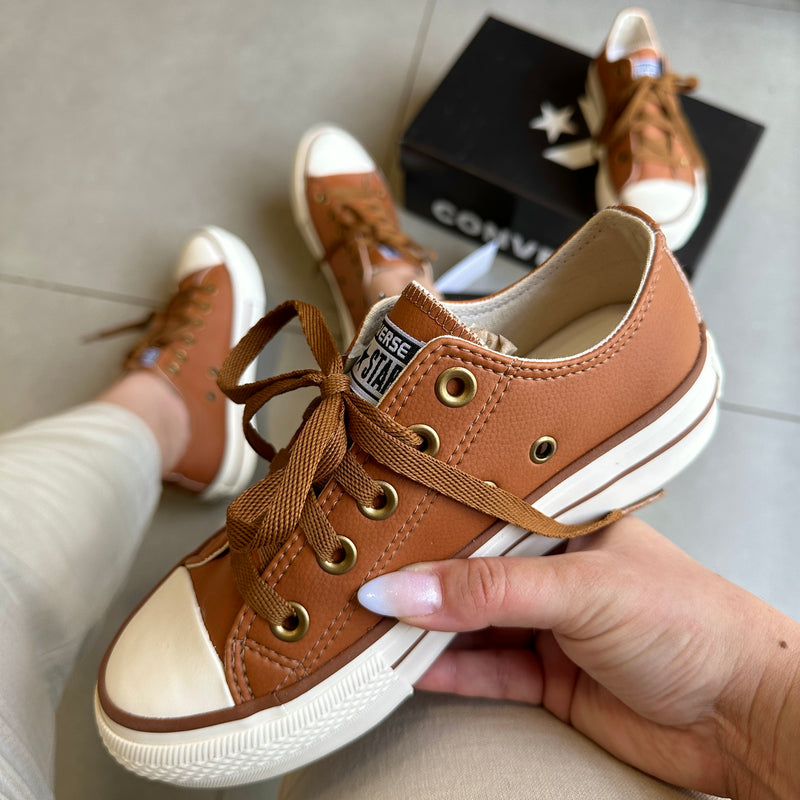 Tênis All Star Caramelo Off White Premium