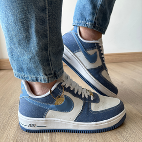 Tênis Nike Air Force Jeans Moeda Azul