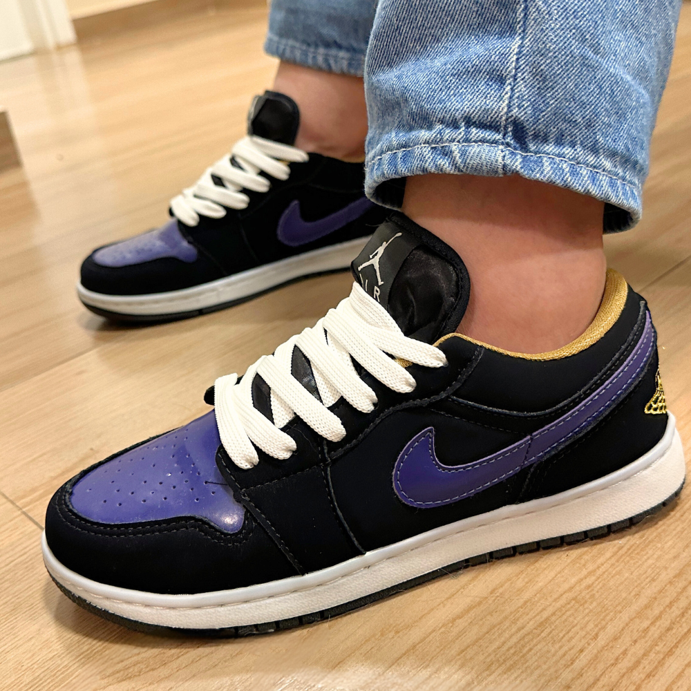 Tênis Nike Jordan Camurça Preto Roxo