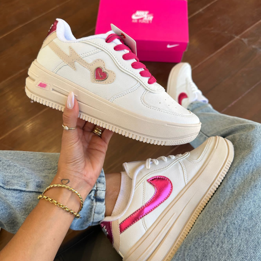 Nike Air Force Love Pink Feminino Premium 