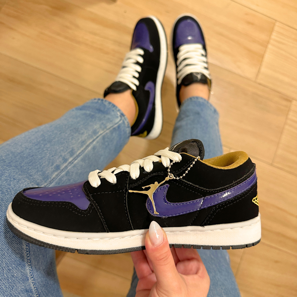 Tênis Nike Jordan Camurça Preto Roxo