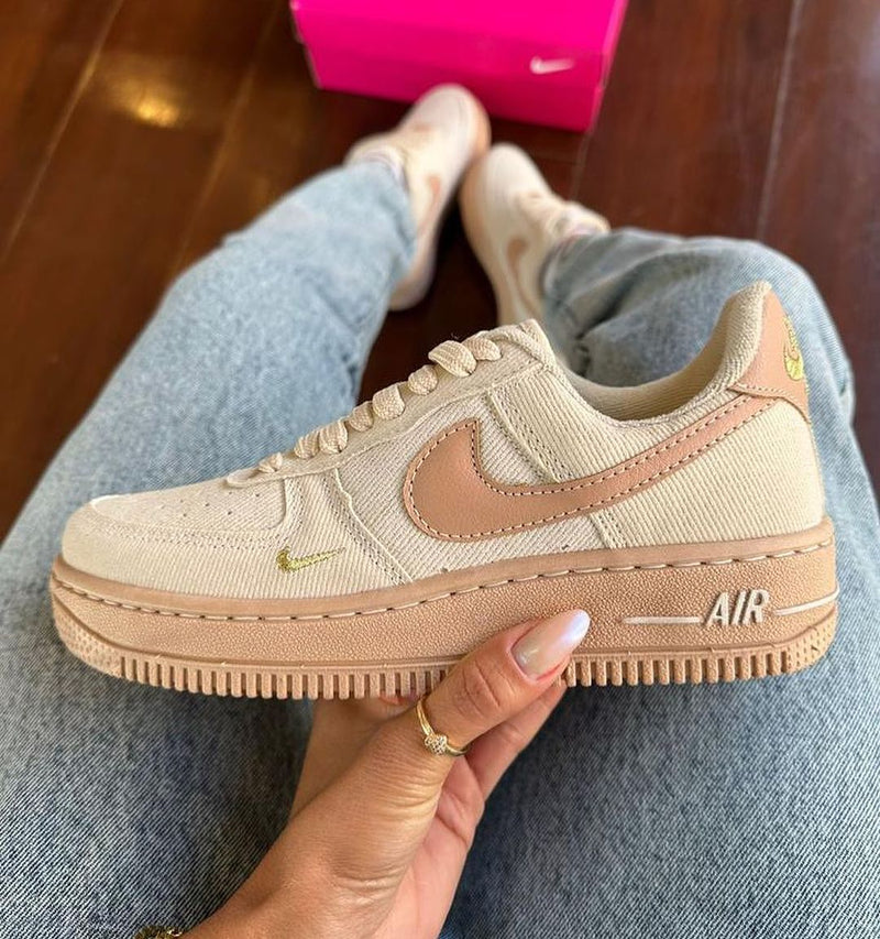 Tênis Nike Air Force 1 Jeans Off White Rosado Premium