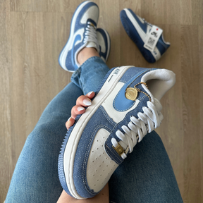 Tênis Nike Air Force Jeans Moeda Azul