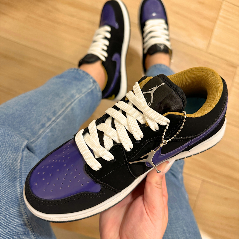 Tênis Nike Jordan Camurça Preto Roxo