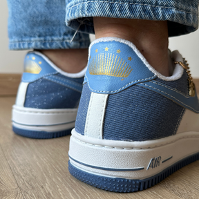 Tênis Nike Air Force Jeans Moeda Azul