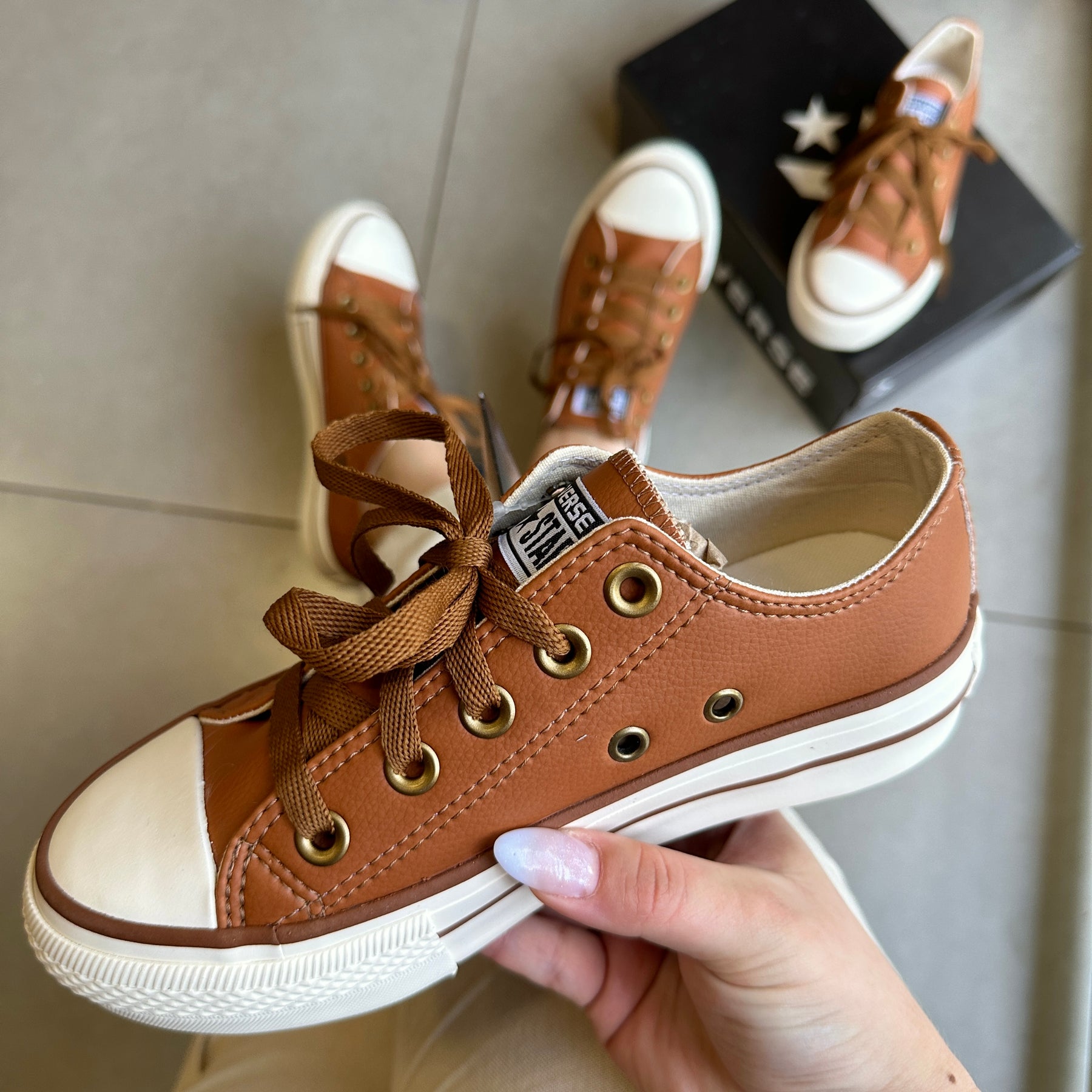 Tênis All Star Caramelo Off White Premium