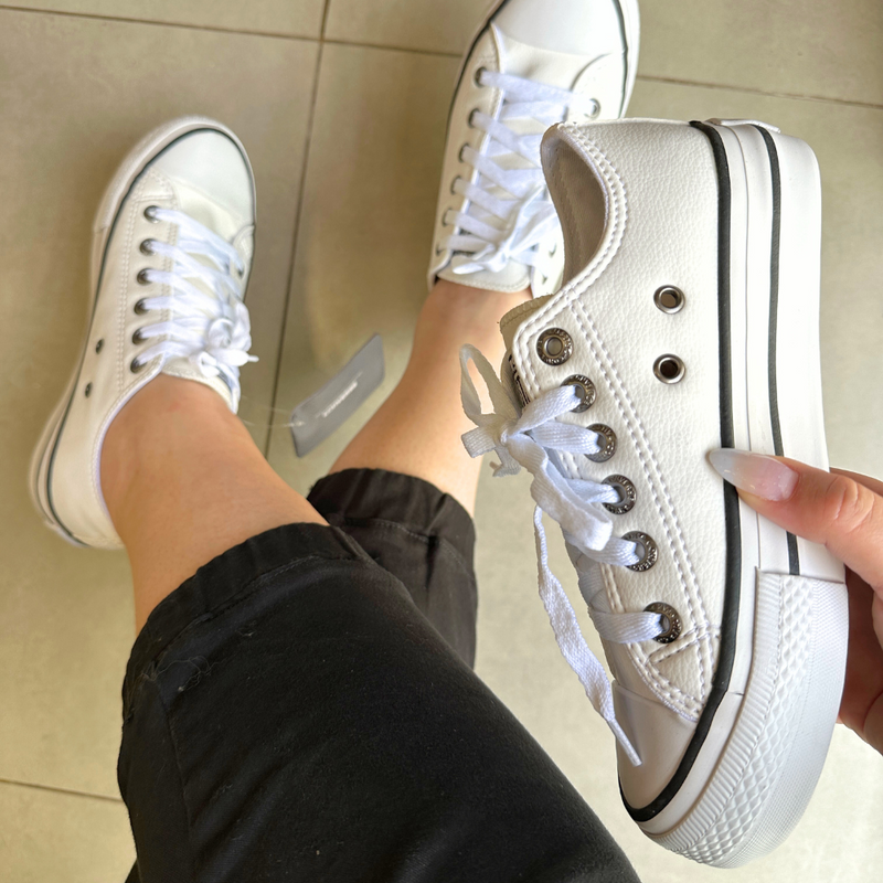 Tênis All Star Branco Plataforma Premium