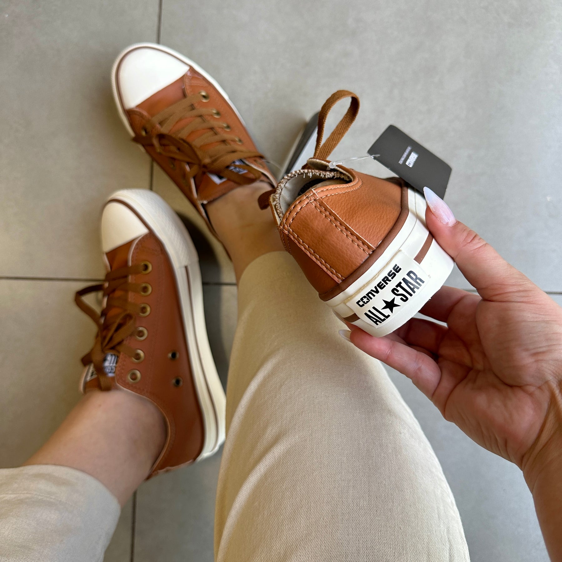 Tênis All Star Caramelo Off White Premium