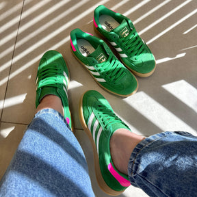 Tênis Adidas Gazelle Verde e Pink Couro Legítimo