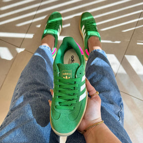 Tênis Adidas Gazelle Verde e Pink Couro Legítimo