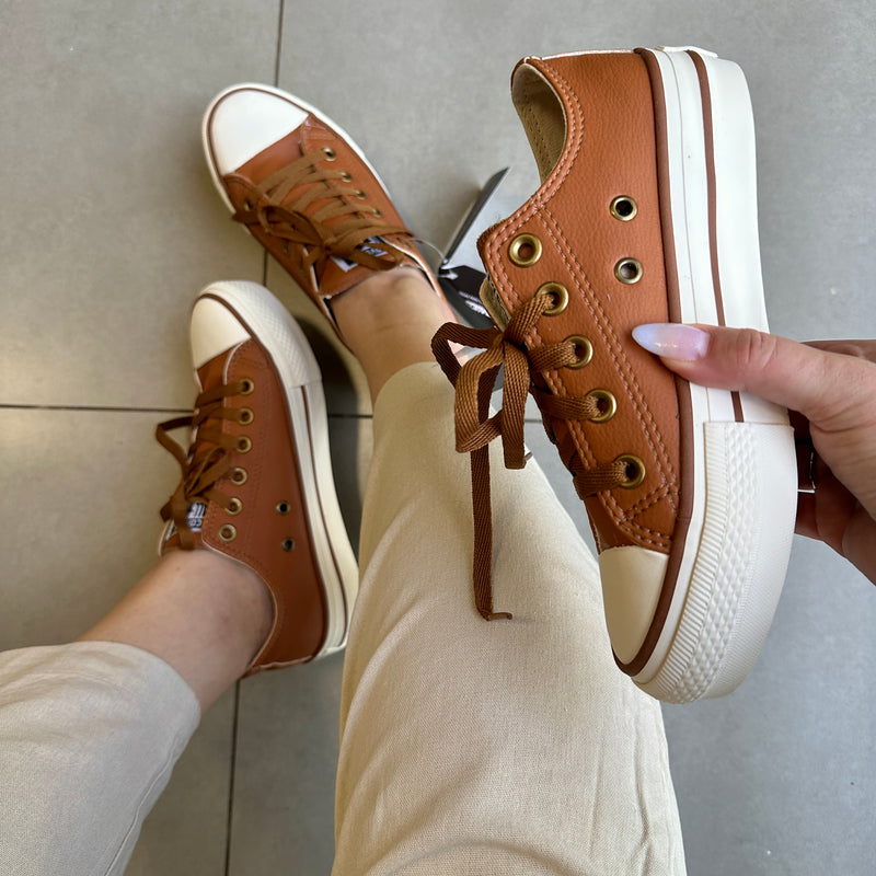 Tênis All Star Caramelo Off White Premium