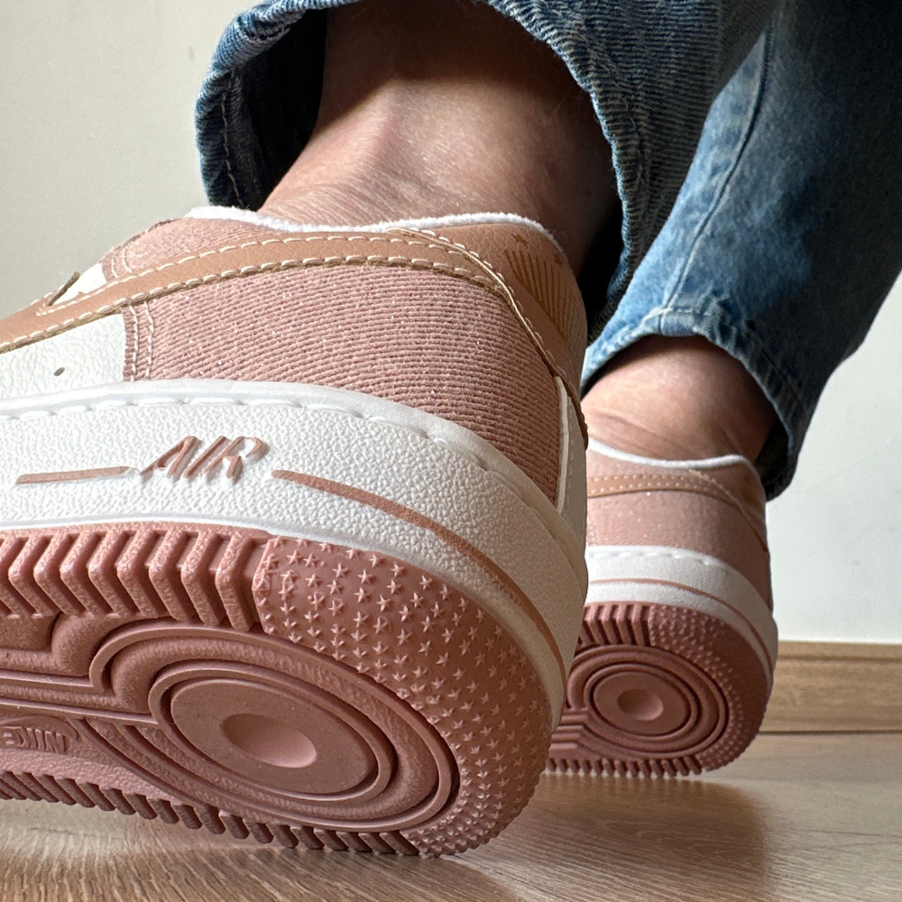 Tênis Nike Air Force Jeans Moeda Rosa