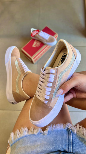 Tênis Old Skool Nude Brilho Premium