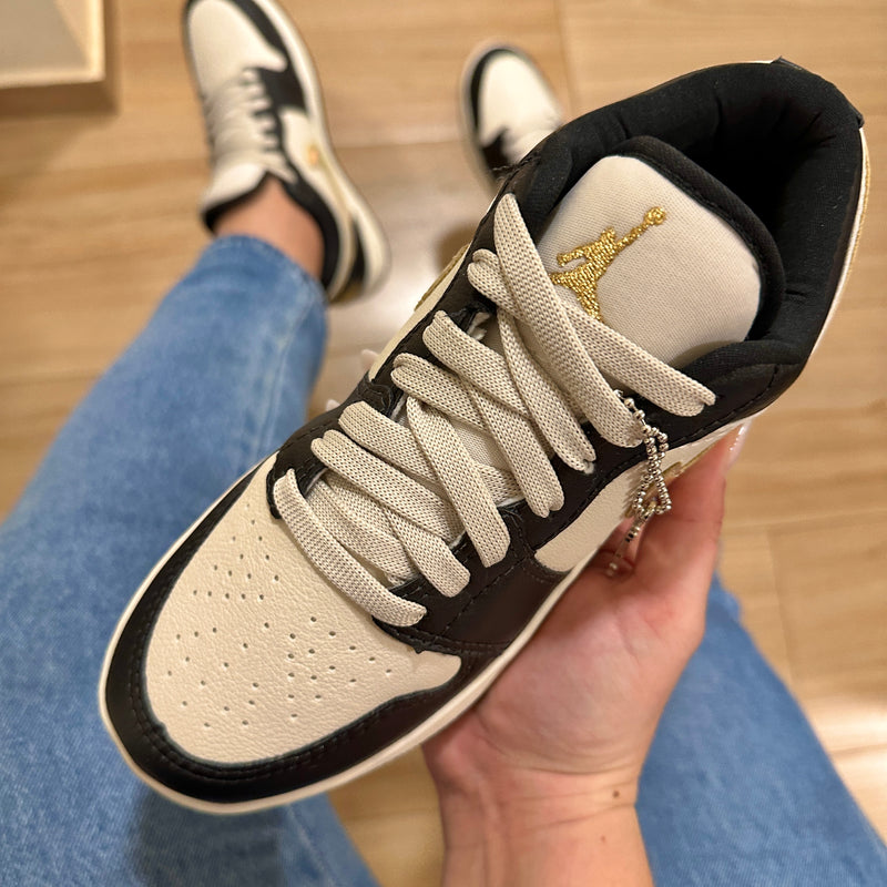 Tênis Nike Air Jordan Preto Ouro Premium