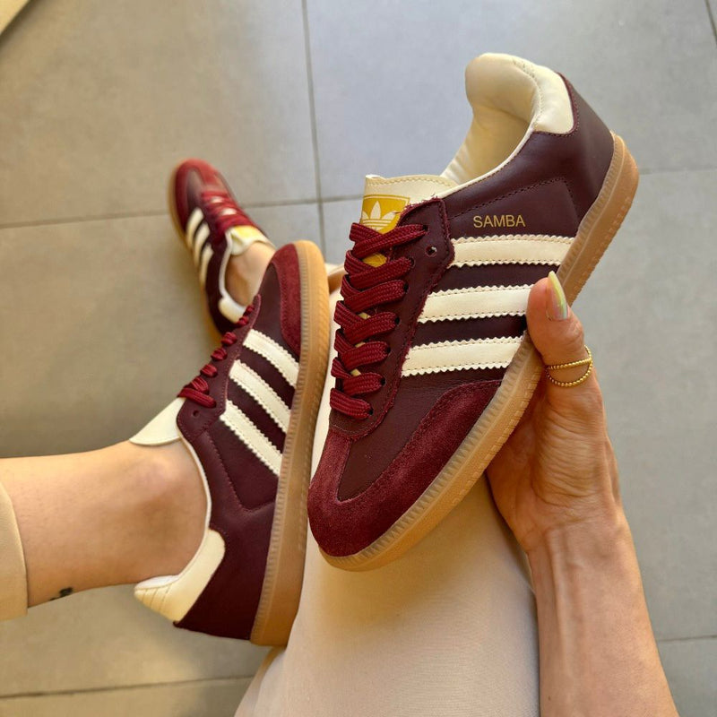 Tênis Adidas Samba OG Vinho Premium Couro Legítimo