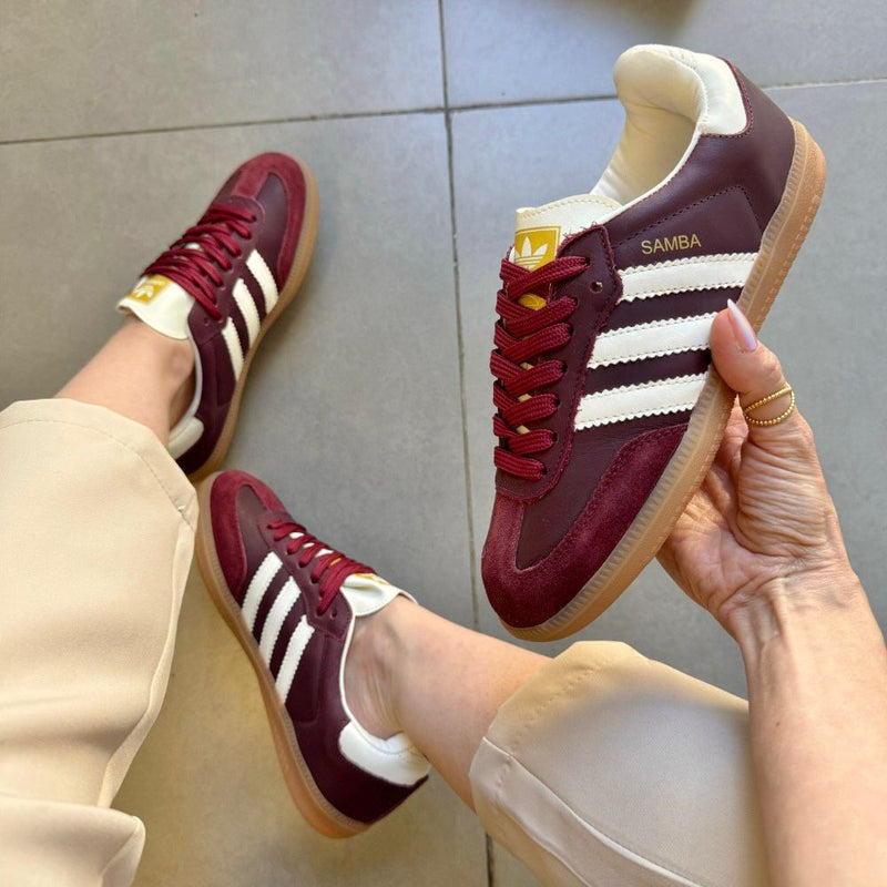 Tênis Adidas Samba OG Vinho Premium Couro Legítimo