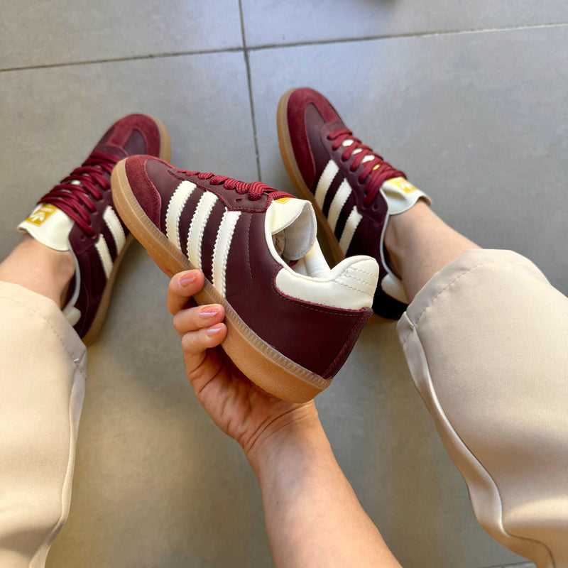 Tênis Adidas Samba OG Vinho Premium Couro Legítimo