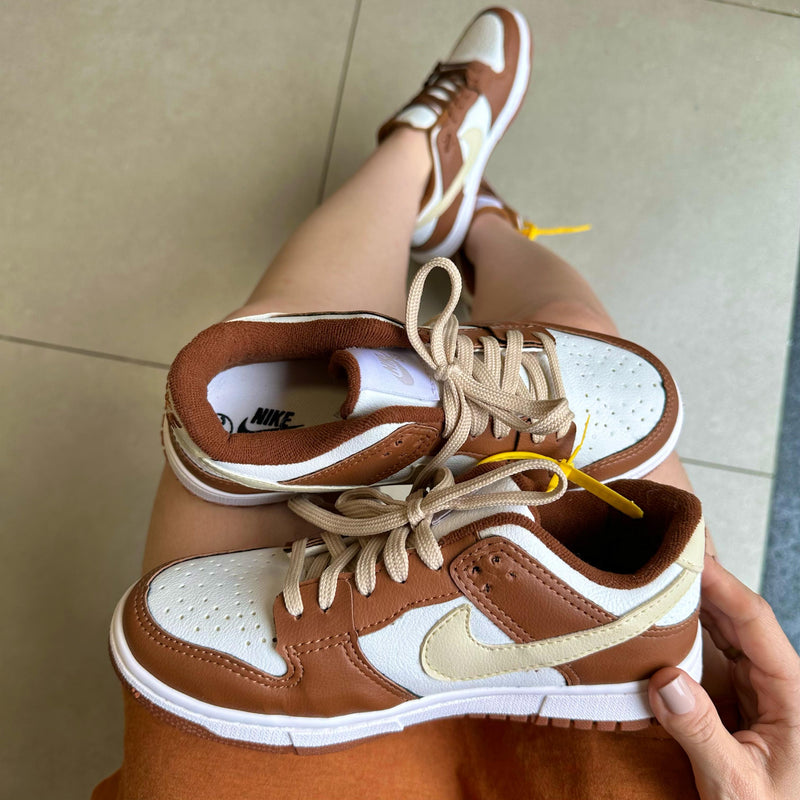 Tênis Nike SB Dunk Marrom e Branco Unissex Premium