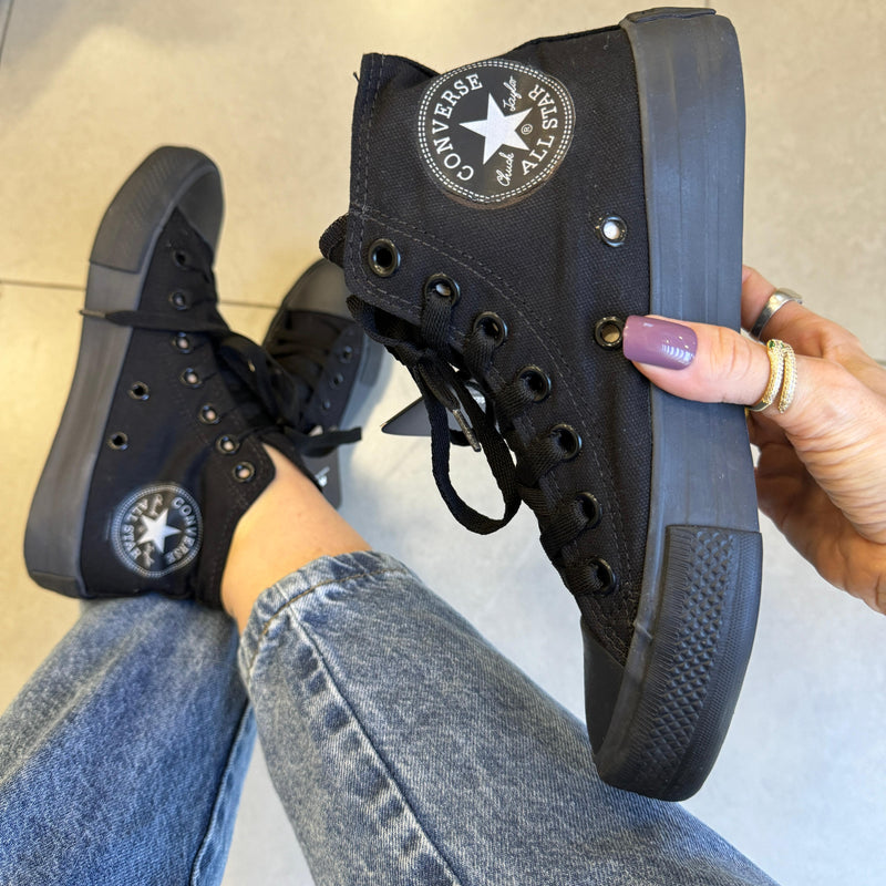 Tênis All Star All Black Cano Alto Premium