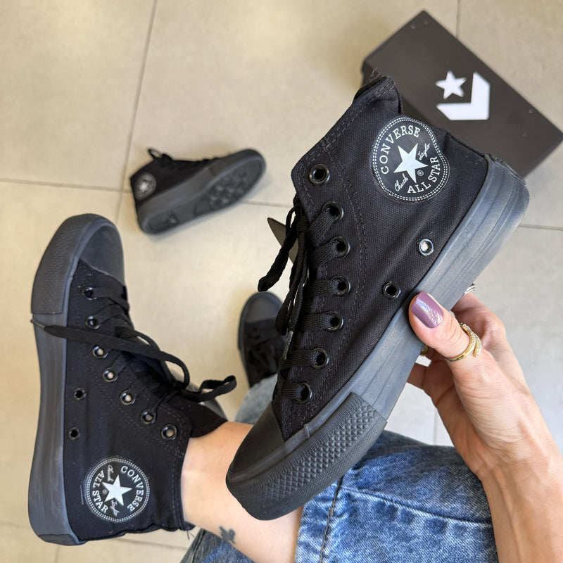 Tênis All Star All Black Cano Alto Premium