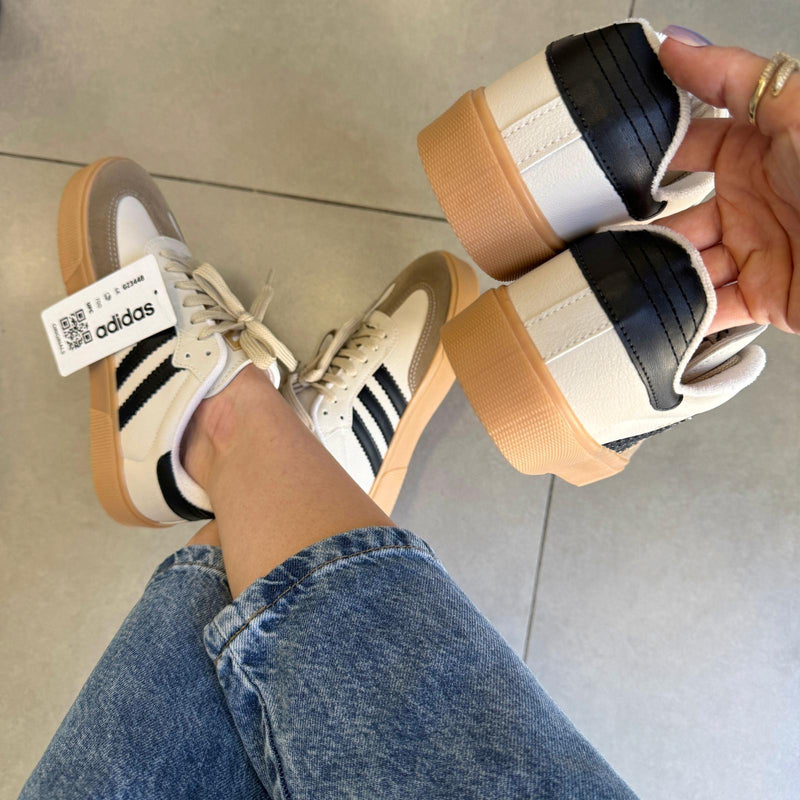 Tênis Adidas Samba Off White Preto Premium