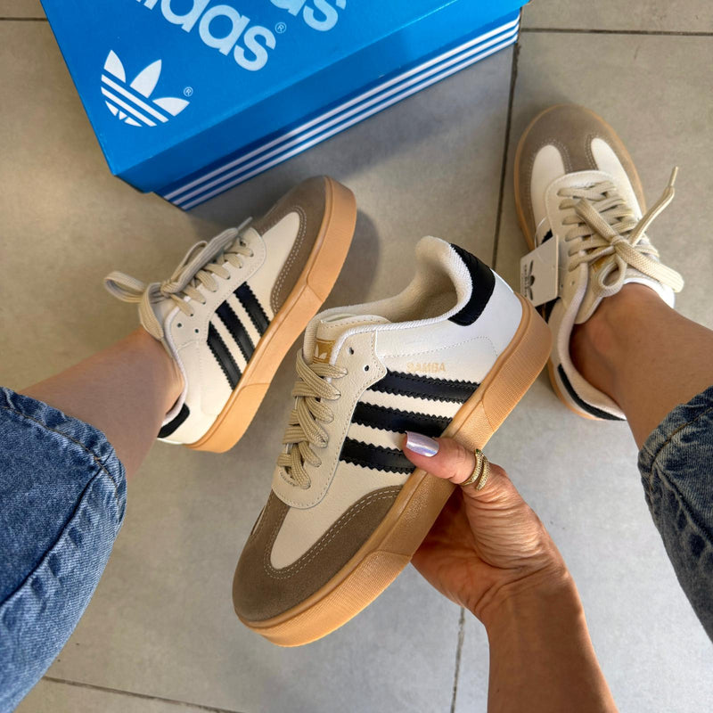 Tênis Adidas Samba Off White Preto Premium