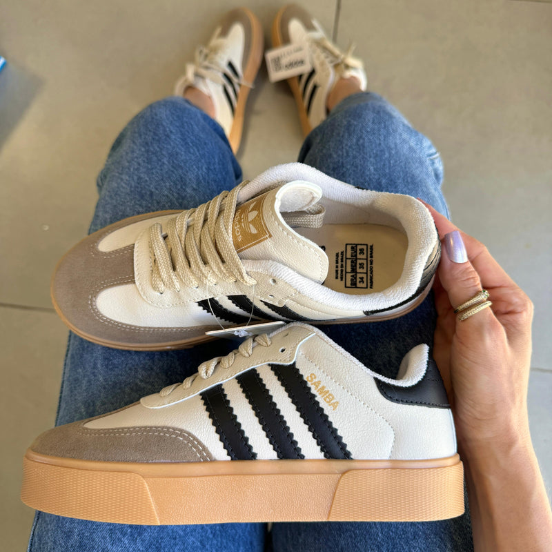 Tênis Adidas Samba Off White Preto Premium