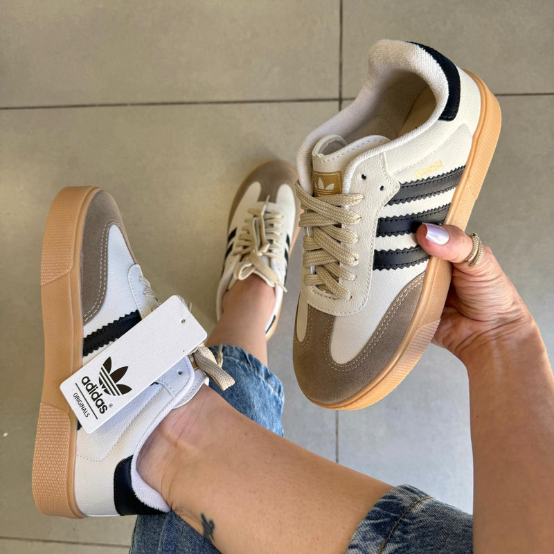 Tênis Adidas Samba Off White Preto Premium