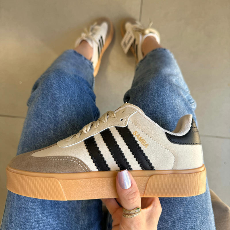 Tênis Adidas Samba Off White Preto Premium