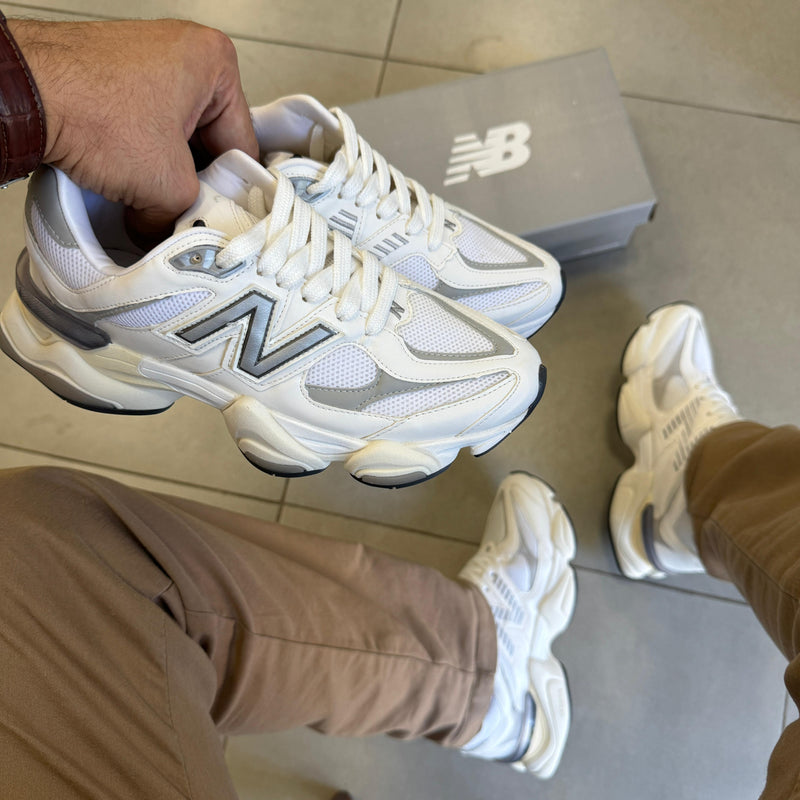 Tênis New Balance 9060 Sea Salt Branco Masculino Couro Legítimo