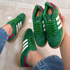 Tênis Adidas Gazelle Verde Pink  Couro Legítimo 2.0