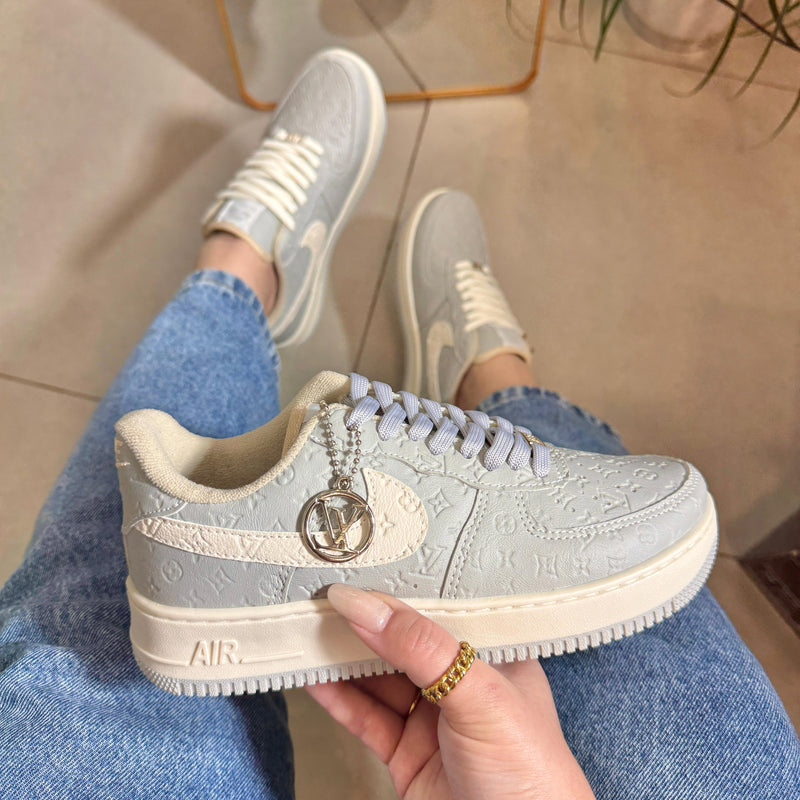 Tênis Nike Air Force Louis Vuitton Azul