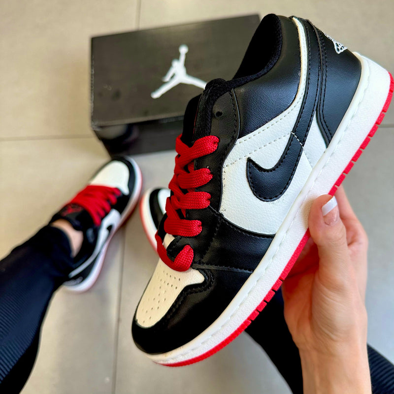 Tênis Air Force Jordan Preto e Vermelho