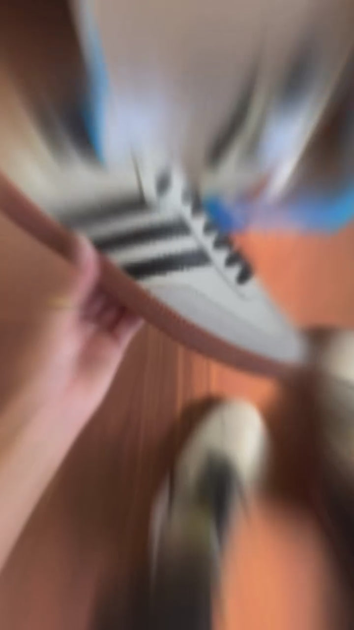 Tênis Adidas Samba OG Off White e Preto Couro Legítimo