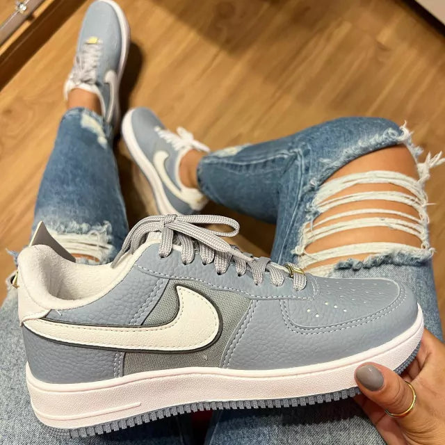 Tênis Nike Air Force 1 Azul Feminino Premium